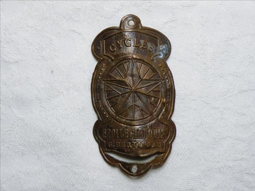 Plaque velo ancienne cycles - plaque,